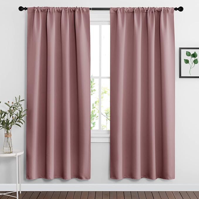 RYB HOME Blackout Curtains for Bedroom Living Room 72 inches Long, Thermal by RYBHOME