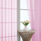 OVZME Light Pink Bedroom Curtains 2 Panel Sets 90 Inch Length, 59 Inch Extra - Image 3
