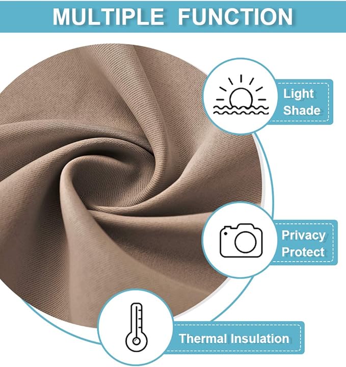 RYB HOME Blackout Curtains for Bedroom 84 inches Long 2 Panels Set, Privacy - Image 7