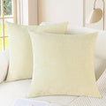 CaliTime Throw Pillow Covers Decorative 26 X 26 Inches Pack of 2 Cozy Chenille by CaliTime
