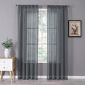 Tollpiz Sheer Curtains Linen Textured Bedroom Curtain Sheers Light Filtering by Tollpiz