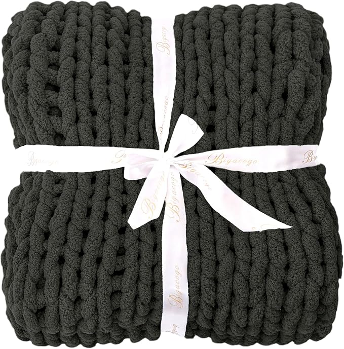 Bigacogo Chunky Knit Throw Blanket - Image 8