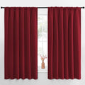 NICETOWN Blackout Curtains for Bedroom, Burgundy Red, 1 Pair, 70 by 63-inch by NICETOWN