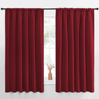 NICETOWN Blackout Curtains for Bedroom, Burgundy Red, 1 Pair, 70 by 63-inch by NICETOWN