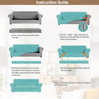 WEERRW 4 Pieces Velvet High Stretch Couch Covers - Image 5