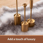 Carvapet Soft Fur Rugs Fake Reindeer Hide Area Rug Fluffy Faux Fur Carpet - Image 5