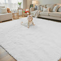 Rugs for Living Room 5x8, Alfombras para Salas Fluffy Shag Large Fuzzy Plush by Junhejiamei