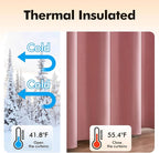 MIULEE Blush Pink Velvet Curtains Thermal Insulated Soundproof Room Darkening - Image 5