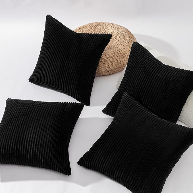 Topfinel Decorative Black Throw Pillow Covers Cushion Cases, Pillow Inserts Not - Image 4