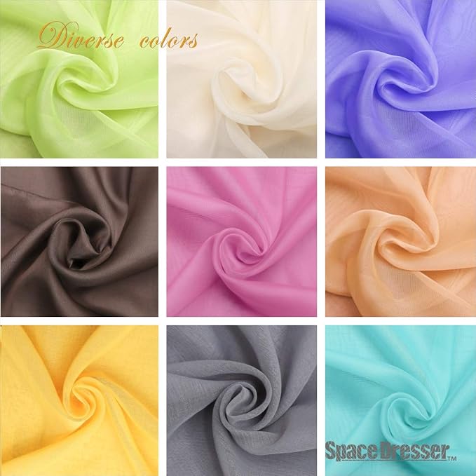 SpaceDresser Sheer Voile Window Treatment Rod Pocket Curtain Panels - Image 10