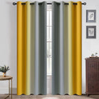 Yakamok Ombre Yellow and Grey Curtains - Image 2
