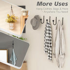 Hion Curtain Holdbacks Black 2pcs, Curtain Tiebacks Wall Mounted Curtain Hooks - Image 5