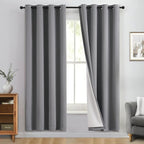 Yakamok 100% Blackout Curtain Panels 72 inches Cold and Light Blocking Drapes by Yakamok