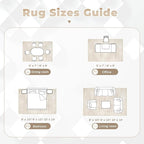 Area Rugs 6x9 for Living Room: Washable Rug Modern Abstract Neutral Soft - Image 8