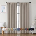 Simplebrand Ava Stone Blackout Curtains by Simplebrand