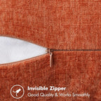 MIULEE Pack of 2 Couch Throw Pillow Covers 18x18 Inch Rust Farmhouse Decorative - Image 2