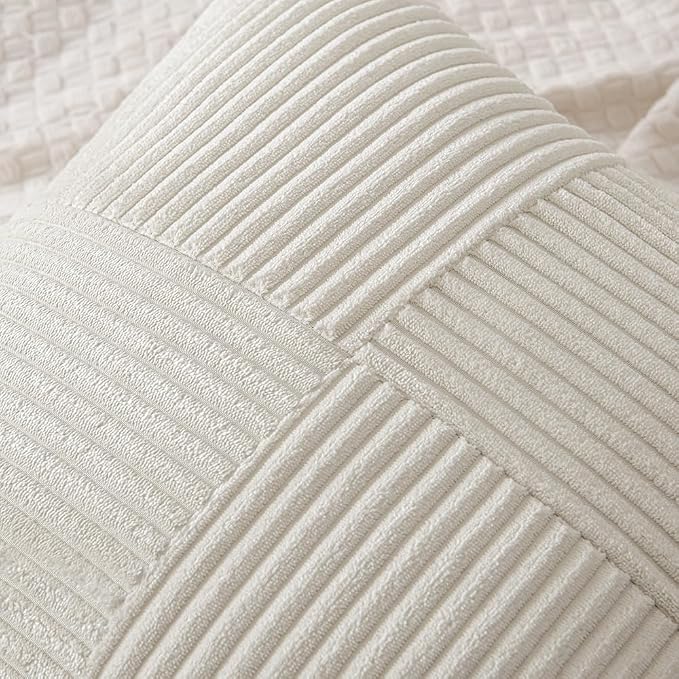 MIULEE Beige Decorative Throw Pillow Covers 20x20 Inch - Image 2