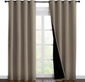 NICETOWN Taupe Full Shade Curtain Panels, Pair of Energy Smart & Noise Blocking by NICETOWN