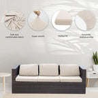 8Pcs Stretch Patio Cushion Covers, Outdoor Couch Covers Replacement, Outdoor - Image 3