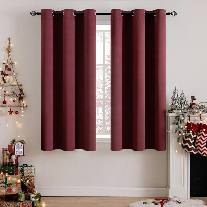 MIULEE Christmas Blackout Curtains, Room Darkening Thermal Insulated Drapes by MIULEE