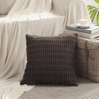 Fancy Homi 4 Packs Boho Dark Brown Decorative Throw Pillow Covers 26x26 Inch - Image 2