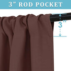 RYB HOME Blackout Bathroom Window Curtains, Short Thermal Insulated Heat - Image 3