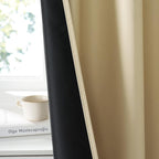 RYB HOME Bedroom Blackout Curtains 54 inches Long, 100% Blackout Thermal - Image 3