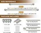 KAMANINA 2 Pack Curtain Rods for Windows 48 to 84 Inch, Antique Silver Heavy - Image 8