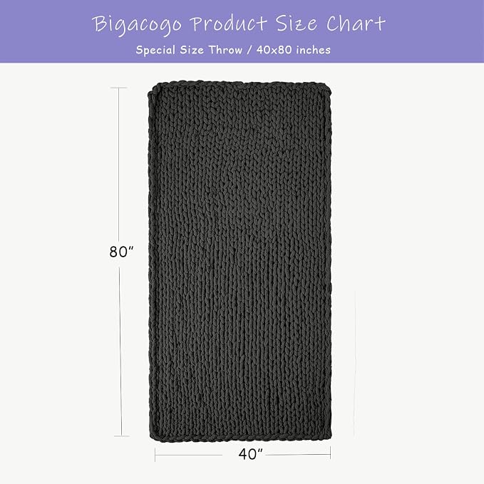 Bigacogo Chunky Knit Throw Blanket - Image 2