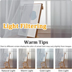 Gwine Light Grey Sheer Curtains 96 Inches Long 2 Panels, Elegant Window - Image 5