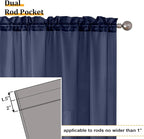 Aiyufeng Navy Blue Sheer Curtains 90 inch Length 2 Panels Set, Airy - Image 4