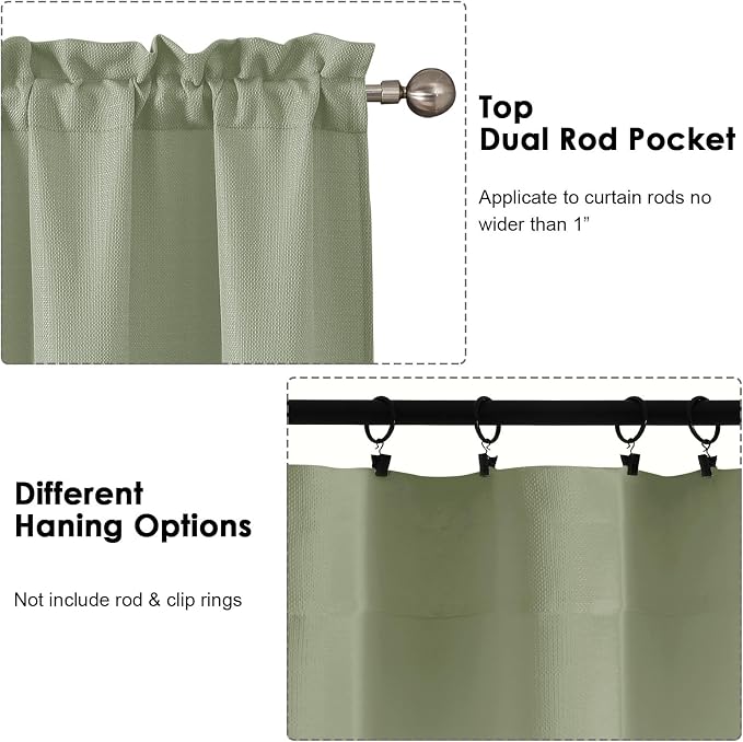 OWENIE Bob 1 PCS Green Valances - Image 5