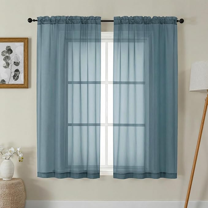 Gwine Sheer Curtains 63 Inch Length by Gwine