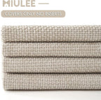 MIULEE Pack of 4 Couch Throw Pillow Covers 20x20 Inch Cream Soft Decorative - Image 6