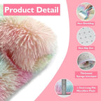 yulidayang Rainbow Fluffy Round Area Rugs - Image 4