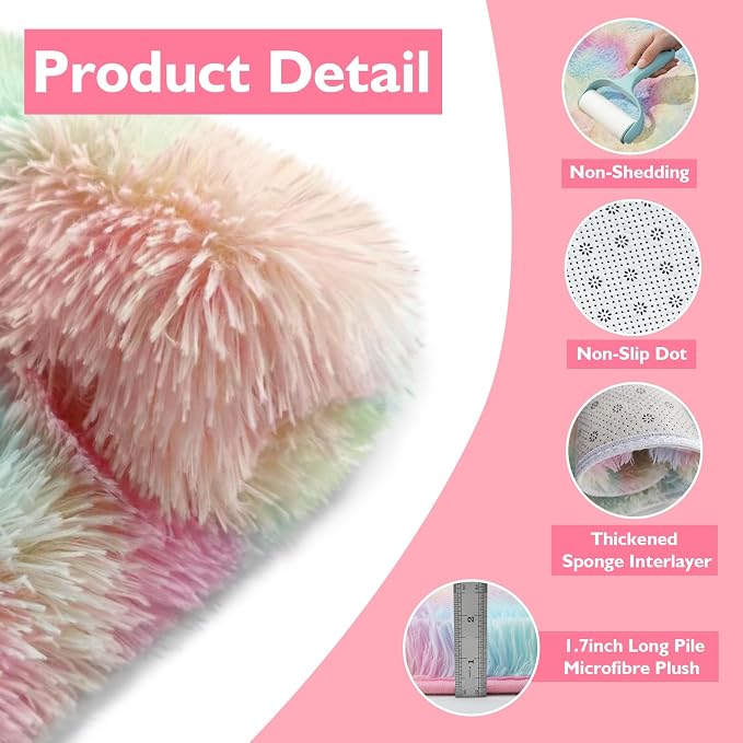 Shag Area Rug for Bedroom 5x8, Fluffy Area Rugs for Living Room, Soft Fuzzy Rug - Image 3