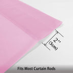 OWENIE Sheer Curtains Light Pink, Sheer Curtains 63 inches Length 2 Panels Set - Image 7