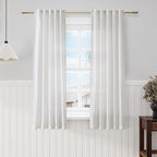 Off White Linen Curtains 63 inches Long by Nanspring