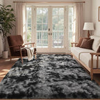 4x6 Ft Shag Rugs for Bedroom Living Room, Tie-Dyed Ultra Soft Fluffy Furry Area by Cuzwlovita