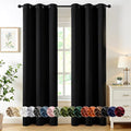 MIULEE Black Blackout Curtains for Bedroom Living Room 86 Inches Long 2 Panels by MIULEE