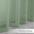 Chyhomenyc Sheer Window Curtains 144 inch Extra Long 2PCS, Airy Scarf Drapes - Image 5