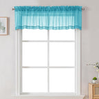 Chyhomenyc Sheer Valances for Windows 2 Pack, Small Window Curtains for Living by Chyhomenyc