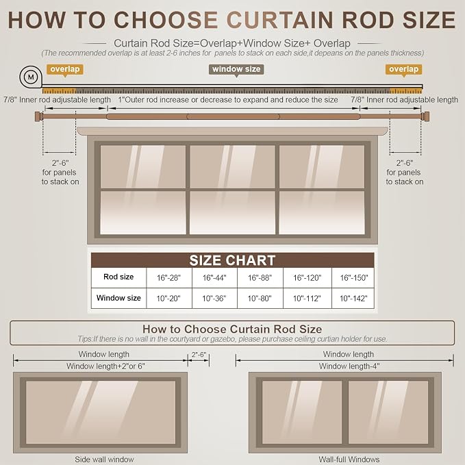Lootkell Modern Brown Curtain Rods - Image 8
