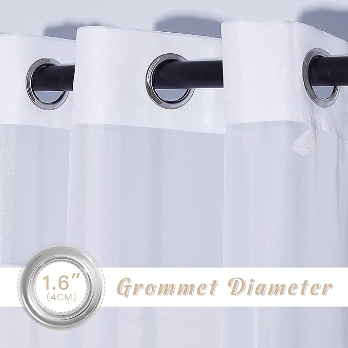 NICETOWN Sheer Small Curtains 48 inch Length 2 Panels, Grommet Short Curtains - Image 3