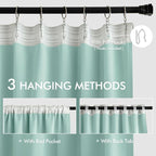 MIULEE Aqua Back Tab Blackout Curtains 108 Inch Long 2 Panels Set - Image 3