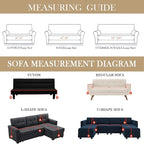 HANDONTIME Khaki Loveseat Covers Couch Cover - Image 3