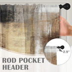 Emvency 4 Pack Valances Window Treatments, 52x12 Inch Rod Pocket Valances - Image 5