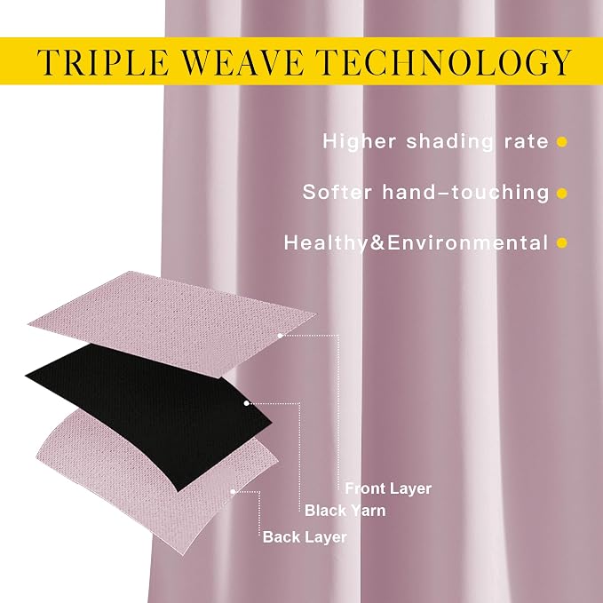 NICETOWN Room Darkening 72 inch Curtains - Image 5