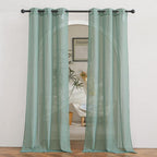 NICETOWN Linen Sheer Curtains Flax Textured by NICETOWN