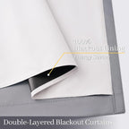 Yakamok 100% Blackout Curtain Panels 84 inches Cold and Light Blocking Drapes - Image 4